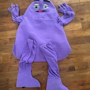Halloween Purple Grimace Costume Suit Mascot Costume Kids